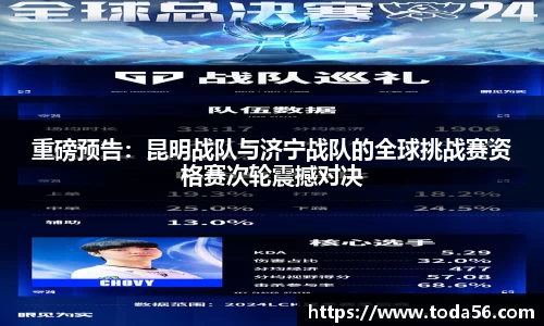 重磅预告：昆明战队与济宁战队的全球挑战赛资格赛次轮震撼对决